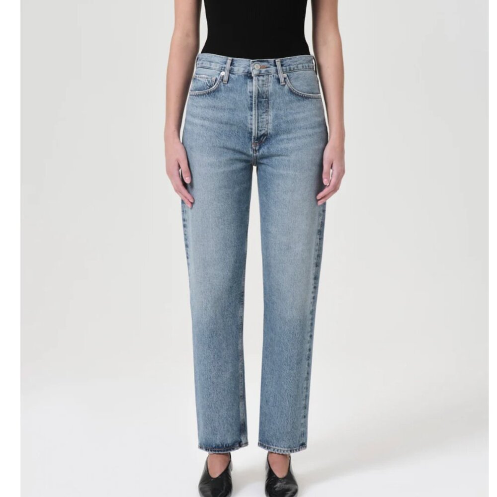 AGOLDE 90's Pinch Waist High Rise Straight In Navigate Size 24